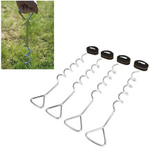 Heavy Duty Steel Spiral Trampoline Anchor Stake, Wind Stake for Outdoor Use
