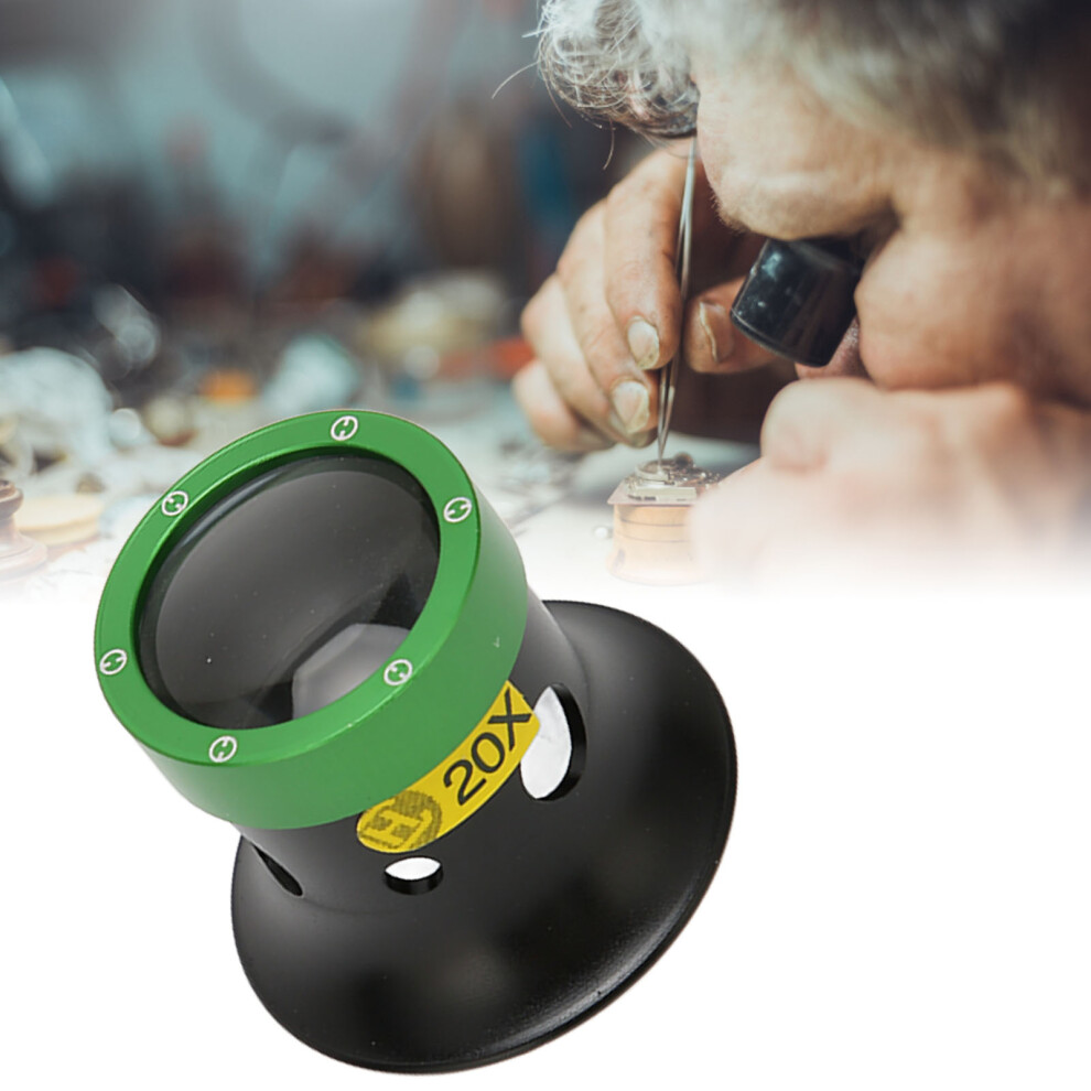 Jewelry Eye Loupe 20X Magnifying Glass - Hard Clear Precise Lens