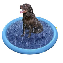 Dog Splash Pad 170cm NonSlip PVC Water Play Mat for Kids and Pets Outdoor Summer Fun