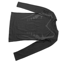 Feuchtigkeitsableitendes Langarm-Laufshirt für Männer, Schwarz, L