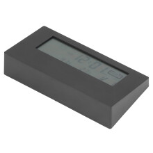 Digitaler Wecker mit Schlummerfunktion, LCD-Anzeige, Temperatur & Luftfeuchtigkeit, Schwarz