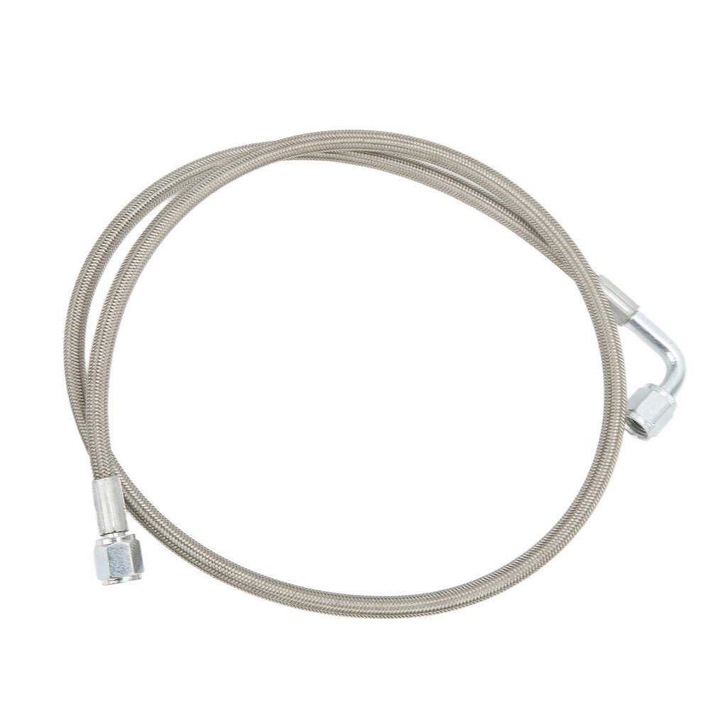 Durable Stainless Steel Braided Oil Feed Line 4An 24 Inch 90 Degree Turbo Tube 8411375320679