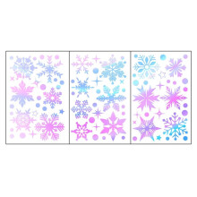 Window Stickers 3Piece Set Colorful Luminous Snowflakes Wall Decals For Glass Windows Glow In The Dark Festival Mural