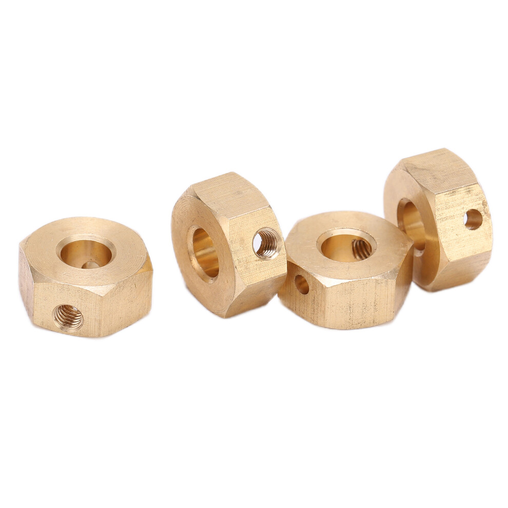 Brass Rc Wheel Hex Hub Extension For Axial 10Mm, 12Mm Hex Gold 4651377352849