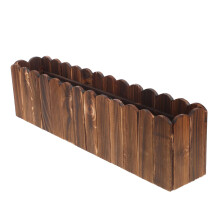 Rectangle Wood Flower Boxes Rustic Decorative Planter Indoor Outdoor Planter Box for Balcony and Decorative Border