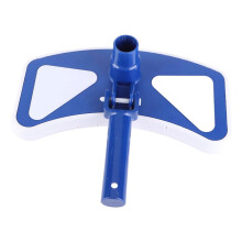 Swimming Pool Vacuum Head with Crescent Shape and Bristles for Floor and Wall Debris Cleaning
