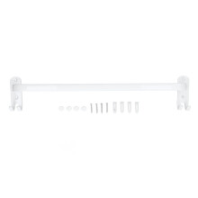Toallero ajustable con ganchos para baño, aluminio inoxidable, multiusos, con ganchos, instalación sin taladros, barra de cortina ajustable para