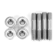 4pcs M8x1.25 42mm Stainless Steel Car Exhaust Manifold Studs T25 T28 Turbo RustProof Bolts