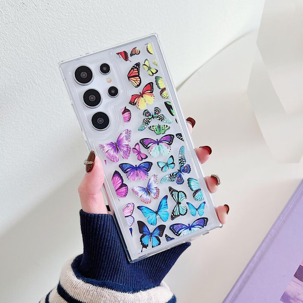 Butterfly Case Clear Shockproof Slim Tpu Protective Cover With Raised Lip For Samsung Galaxy A33 5G 9187378379707
