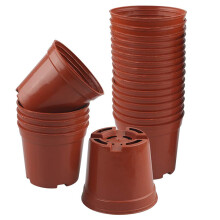 100 Stuks 8,5 cm Ronde Plastic Plantenpotten Kleine Bloempotten voor Plantenkwekerij Kleine Potplanten