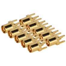 High-Quality 10Pcs MMCX 4 Pin Solder Female Connector for PCB Applications