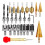 26-Pack Woodworking Chamfer Drilling Tools Drill Bits Set Wood Plug Cutter Three Pointed Countersink Drill Bits 1