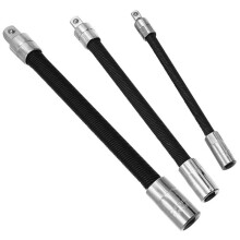 Chave EléTrica de 3 PeçAs Haste de ConexãO EláStica Eixo FlexíVel Universal Chave de Catraca RáPida Haste de ExtensãO de Mola