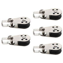 5 Pezzi di Puleggia in Acciaio Inossidabile Puleggia in Nylon Puleggia per Yacht A Vela Puleggia per Nave Puleggia in Corda di Nylon Puleggia A