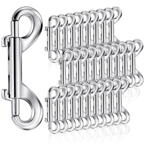 30 Pieces Double Ended Bolt Snaps Hooks, 2.7 Inch