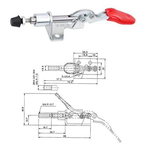 5 PCS Pull  301AM Adjustable Toggle Clamp Stroke Clamp Push Pull Toggle Clamp Quick Release Hand Tool 1