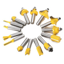 15Pcs 6.35mm Router Bit Set Trimming Straight Milling Cutter Wood Bits Tungsten Carbide Cutting Woodworking Trimming