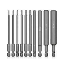 10 Pieces of 50mm Hex Key Drill Bit Metric H1.5-H1