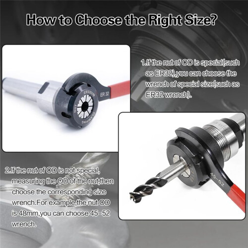 Coilover Spanner Wrench Set, 2Pcs Coilover Wrench, C-Shape Spanner Wrench, for Suspension System and Shock Adjustment 1
