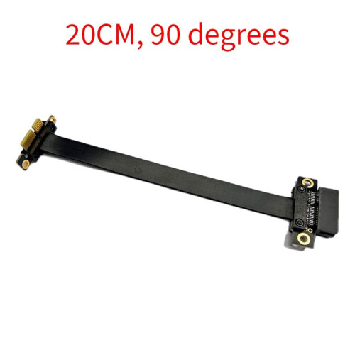 Full Speed 3.0 PCIE X1 Adapter Cable 90  Card Extension Cable PCI-Express Shielded Extender for GPU 20CM 1
