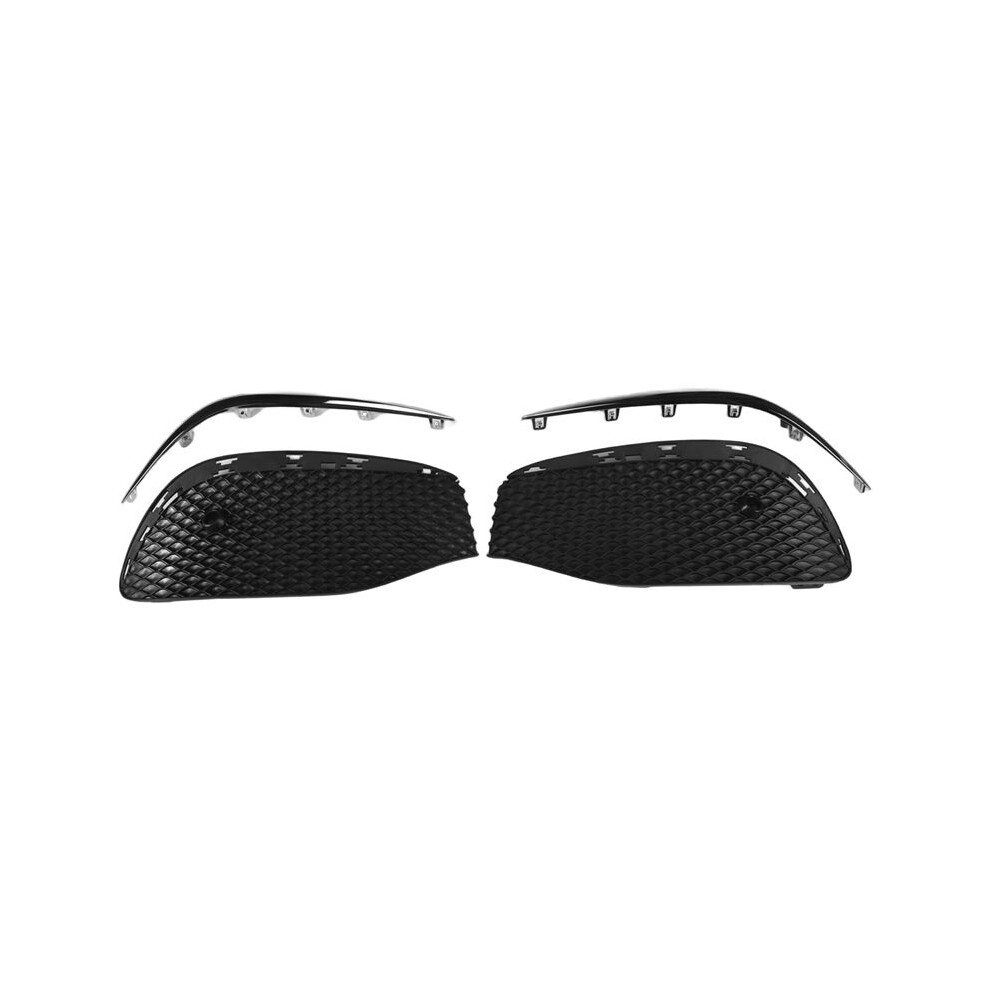 1Pair Car Front Bumper Fog Grille Fog Lamp Grill Cover With Chrome Strip For - E Class W213 2016-2020 Light 6032205938134