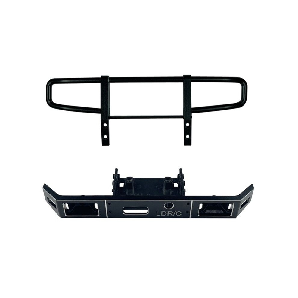Ld-P06 Metal Front Bumper For Ldrc Ld-P06 Ld P06 Unimog 1/12 Rc Truck Car Upgrades Parts Accessories, Black 6031847994362