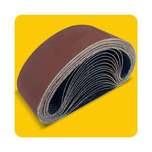Conjunto de Cinta de Lixa para Lixadeira Multiuso de 18 Peças de 3 X 24 Polegadas - Material de Óxido de Alumínio para Desempenho Poderoso 1