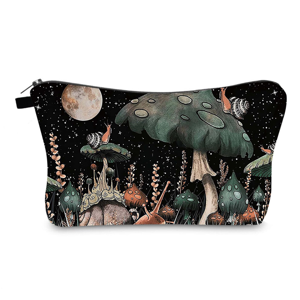Mushroom Pattern Makeup Bag Large Capacity Cosmetic Organizer Travel Toiletry Bag for Women Girls Durable Hzb1278