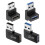 Adaptador USB 3.0 de 4 Pacotes ÂNgulo Vertical para Cima e para Baixo, ÂNgulo Horizontal Esquerdo e Direito USB Macho para Conector Extensor FêMea 1