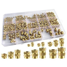 400 Unidades de InserçõEs Rosqueadas, Kit de Sortimento de Porcas Serrilhadas de Rosca M2/M2.5/M3/M4/M5/M6, InserçãO de Conjunto de Calor para