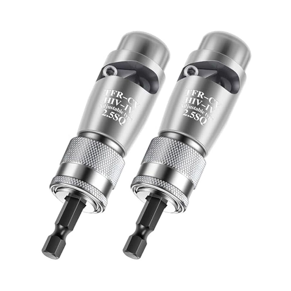 2Pc Wire Stripper Aluminum Alloy Twisting Stripping Tool,Fast Wire Twisting Tool For Drill,Electrical Wire Twister,2.5Sq 4711451433731