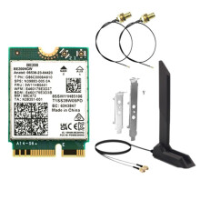 Scheda WiFi 7 BE200 + Antenna Magnetica 2.4G/5G/6Ghz Adattatore WiFi 5.4 Scheda di Rete Wireless 8774Mbps per Win10/11