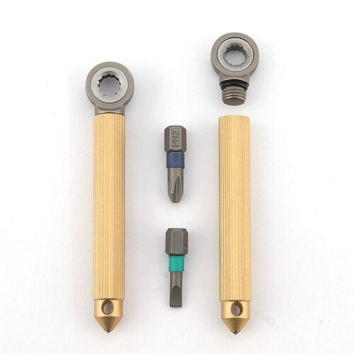 Multifunctional Tools Wrench Flat Screwdriver -Screwdriver Portable Keychain Window Brass 1