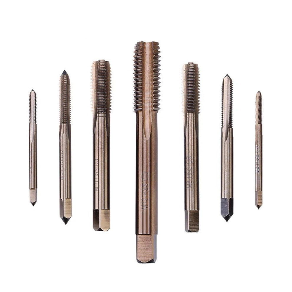 10Pcs M2m12 Cobalt Drill Bit Set Hssco Metric Taps For Stainless Steel Metal Cutting 9347817460742