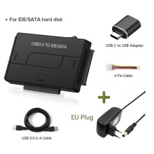 Adaptateur /IDE Vers USB 3.0, Câble Convertisseur pour Disque Dur 2,5/3,5 Pouces et IDE, Prise en Charge 6 To, Prise UE.