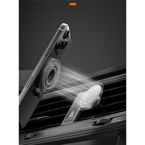 Double-Sided Phone Holde Foldable 360 Rotating Stand with Strong Magnet & Finger Grip Suppor Silver 2