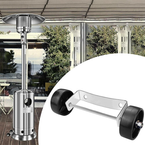 Patio Heater Replacement Wheels Mobility Kit for Smooth Movement RustResistant Outdoor Use 1