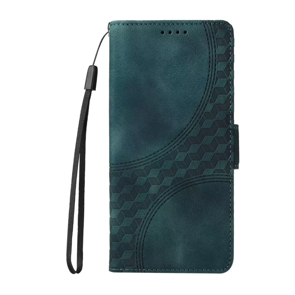 Pu Leather Wallet Case With Card Holder, Magnetic Flip Folio Cover For Iphone 16 Pro Green 9187378380130
