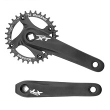 HASSNS Mountain Bike Crankset 32T 170MM Cranks with Square Tip Compatible with MTB 104 BCD