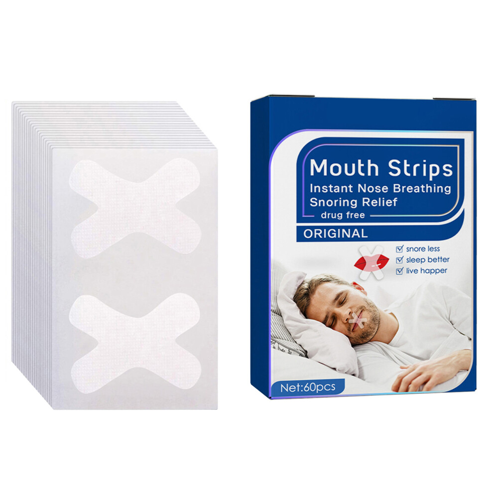 60PCS Snoring Stickers Nasal Mouth Strips â Instant Relief, Portable