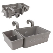 Panier de rangement pour au bord de la piscine avec porte-gobelet, conteneur étanche facile à transporter