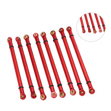 8 Stück M3 Aluminiumlegierung Verbindungstab-Set für 1:10 RC-Crawler, Rot