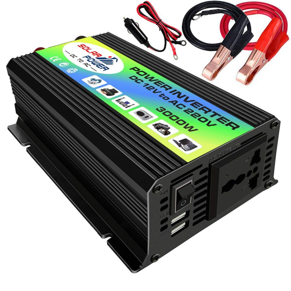 Inverter 3000W Peak Voltage Transformer Converter Dc 12V To Ac 220V For Car And Solar Home Appliances 9199774027618