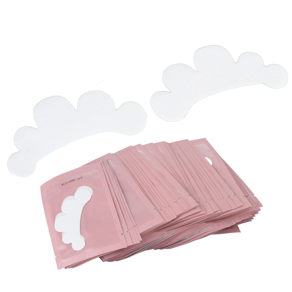 Petal Shape Eyelash Isolation Pads - 100 Pairs Non Woven Eyeshadow Stickers