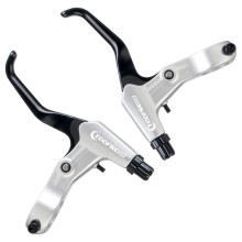 Set of 2 Aluminum Alloy Kids Bike Brake Levers 22.3mm Handlebar Lightweight 3Finger Control Silver
