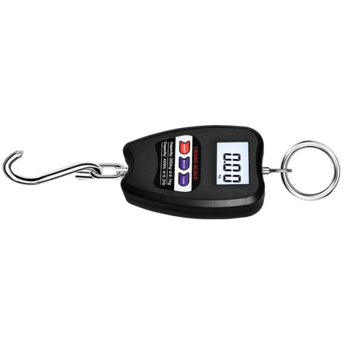 Precision 200Kg Digital Hook Scale With LCD Display, ABS Frame, Waterproof, Shockproof, Office Kitchen Black 1