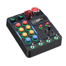 PXN CB1 Simulator Race Control Box 30 Programmeerbare Knoppenkoppeling Hendel Motor Start Stop RGB Paneel voor PC voor