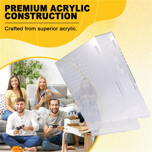 Dammskydd Värmeavledning Shell Protective Display Box för PS5 Slim Digital Edition & Disc Edition Vertikal Version 2