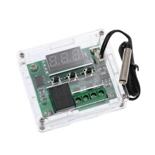 W1209 Digital Termostatstyrkort RÖD Digital 12V, -50 Till 100 , Vattentät Sensoromkopplarplatta med Hölje