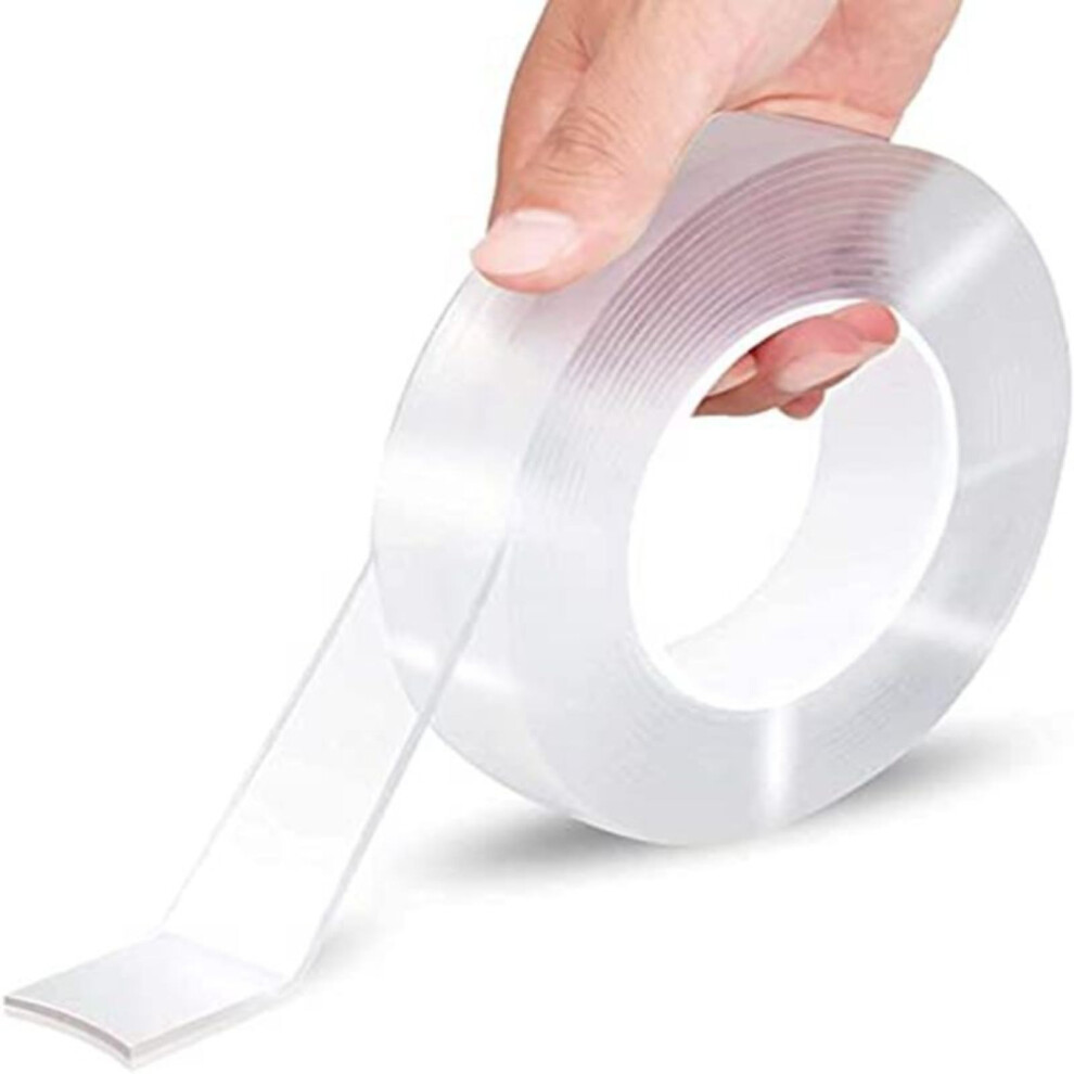 3Cm Transparent Doublesided Adhesive With Viscosity No Residue For Wall Mounting Clear 3 Cm Wide 9187378382820